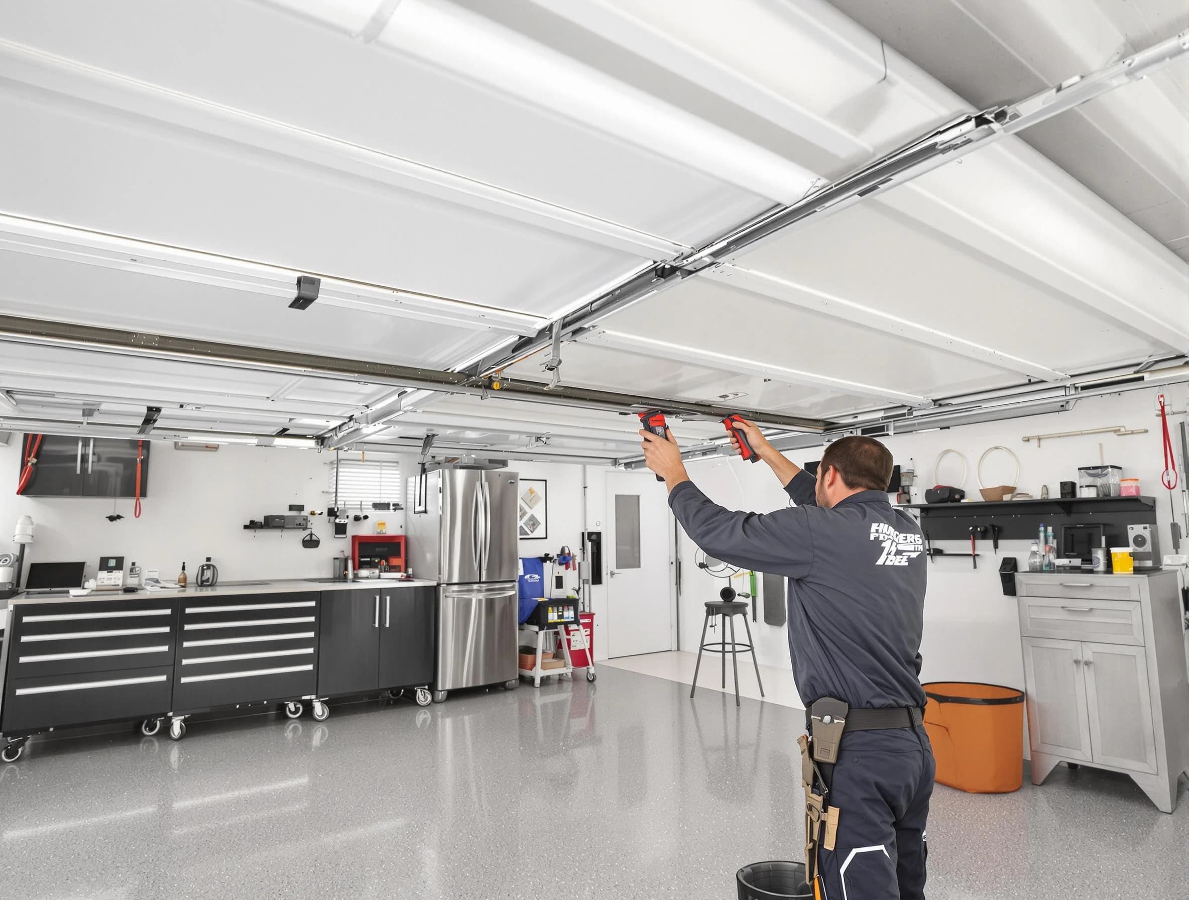 Overhead garage door repair service by Lone Tree Garage Door Repair in Lone Tree