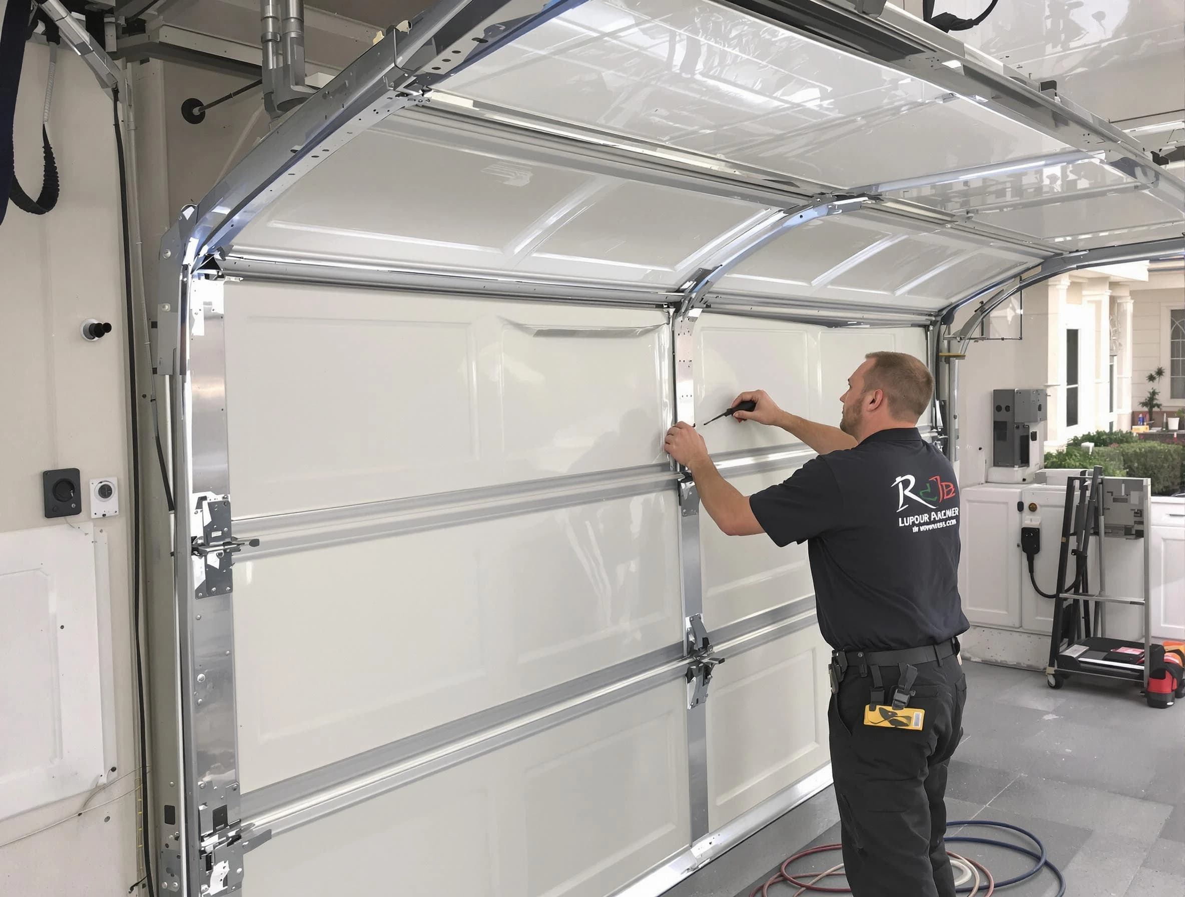Lone Tree Garage Door Repair professional performing panel repair in Lone Tree