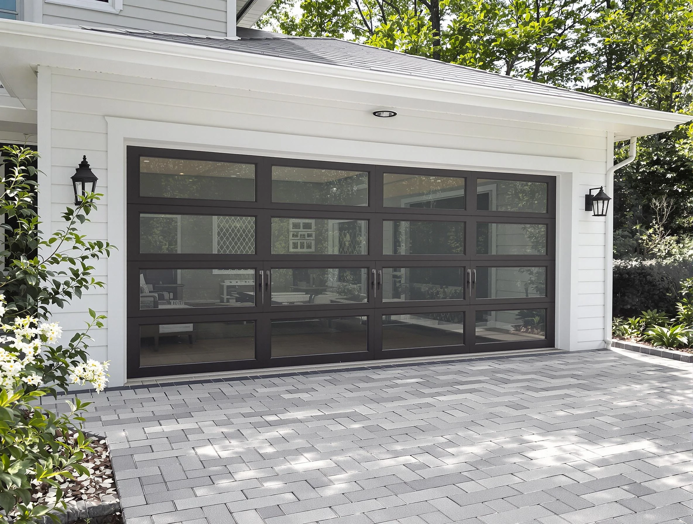 Lone Tree Garage Door Repair design specialist presenting custom garage door options to Lone Tree homeowner