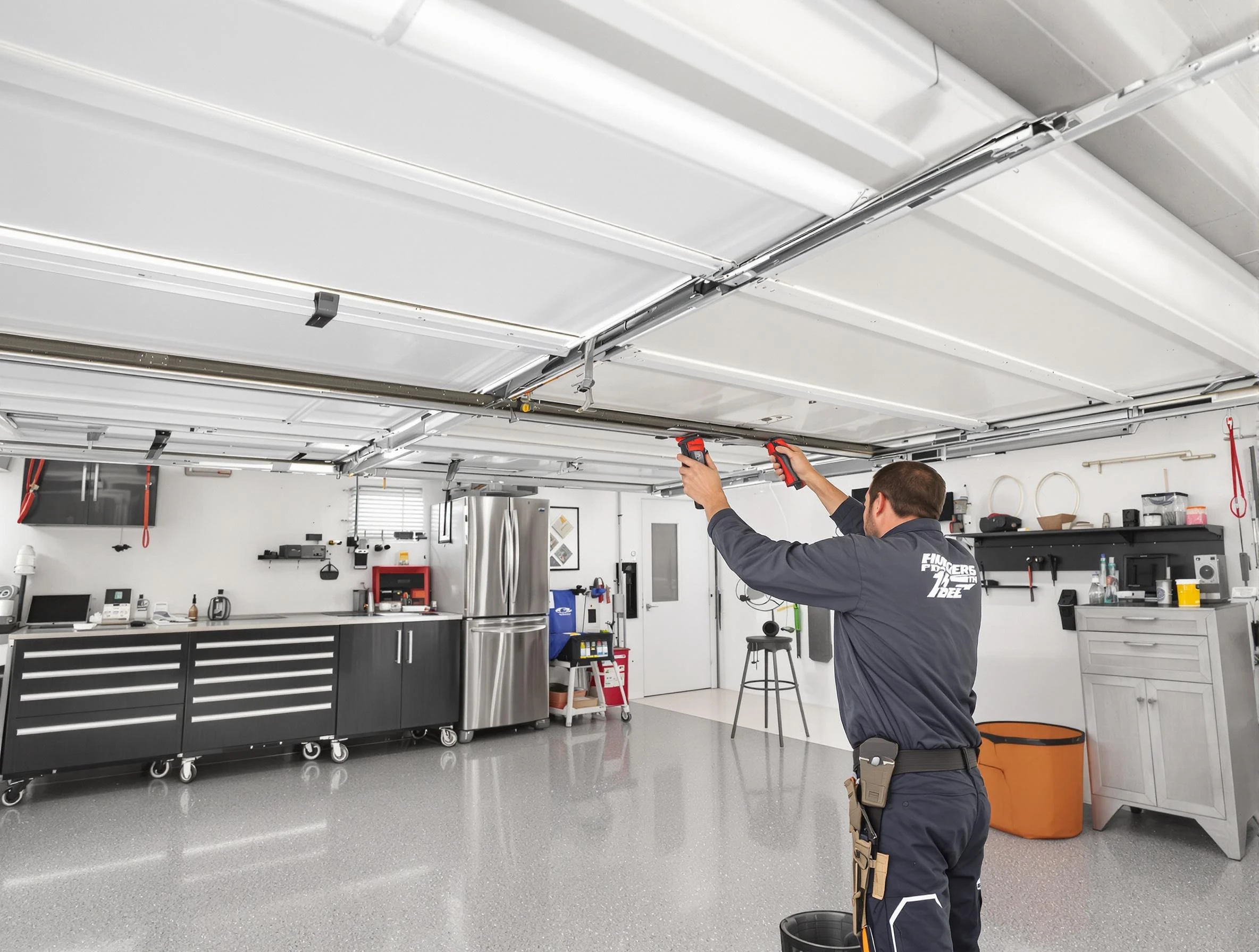 Overhead garage door repair service by Lone Tree Garage Door Repair in Lone Tree